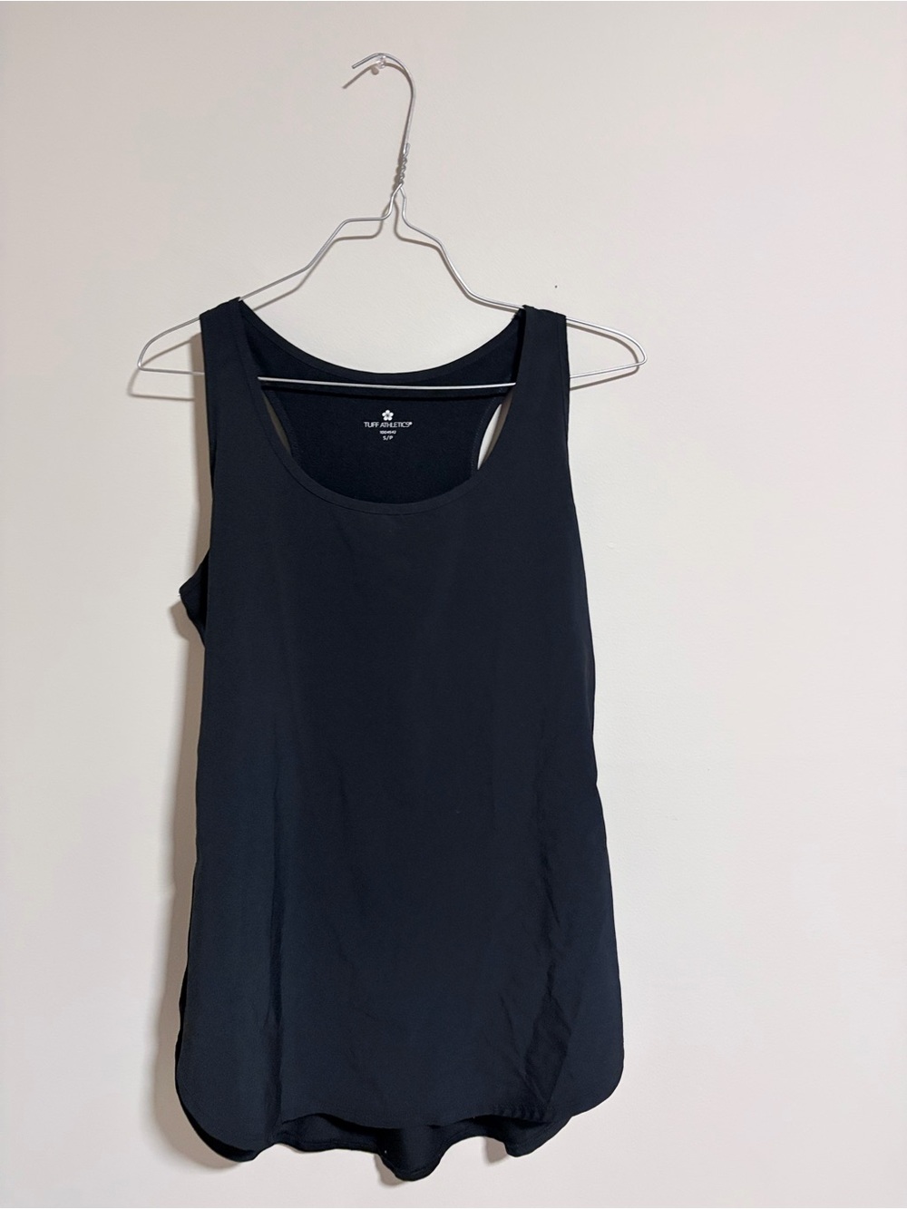 Tuff Athletics Black Scoop Neck Performance Tank